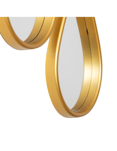 Espejos Gotas Dorado Set de 4 - Decoración Elegante y Moderna