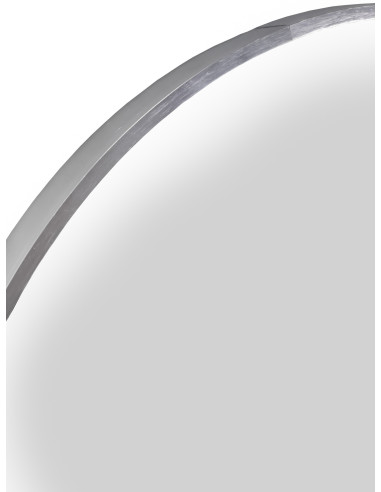 Espejo Redondo Uri Plateado 60cm - Decoración de Pared Moderna
