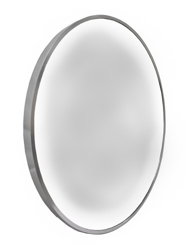 Espejo Redondo Uri Plateado 60cm - Decoración de Pared Moderna