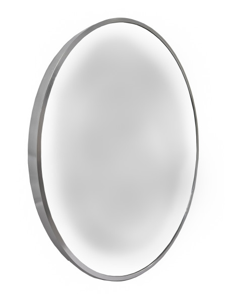 Espejo redondo 60cm Uri plateado