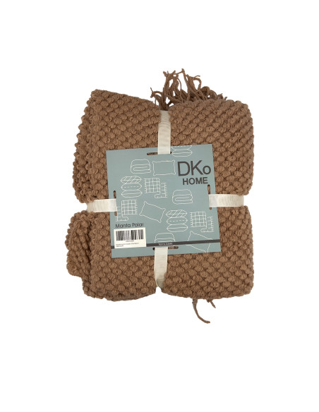 Manta 127x125cm tejida rosado