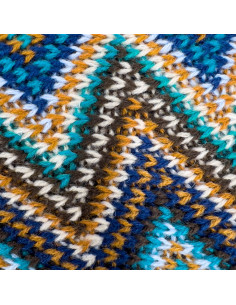 Manta 127x125cm zigzag azul 2