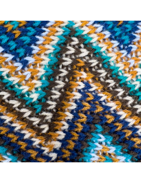 Manta 127x125cm zigzag azul