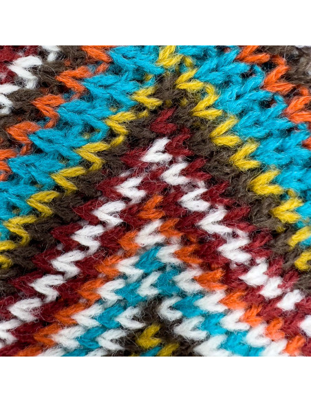 Manta 127x125cm zigzag roja