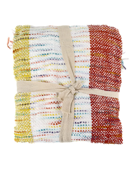 Manta 125x150cm tejida líneas colores