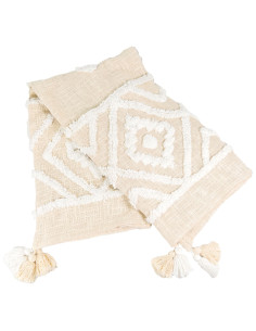 Manta 130x170cm rombos crudo