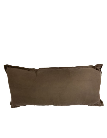 Cojín 45x100cm gasa algodón café