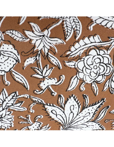 Cojín Print Flor Ocre 50x30 cm - Decoración Textil Hogar