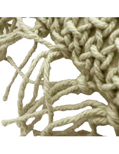 Cojín 45x45cm tejido flecos verde 2