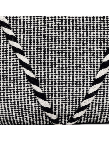 Cojín Boho Blanco y Negro 45x45 cm - Decoración Moderna