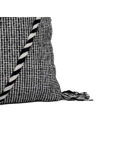 Cojín Boho Blanco y Negro 45x45 cm - Decoración Moderna 2