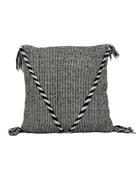 Cojín 45x45cm boho BN