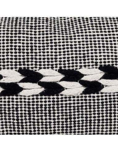 Cojín Boho Blanco y Negro 30x50 cm - Decoración Textil Hogar