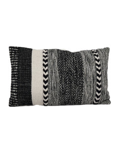 Cojín 30x50cm boho BN líneas