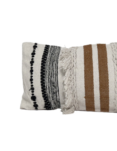 Cojín Boho Con Flecos 30x70cm - Decoración Textil Hogar