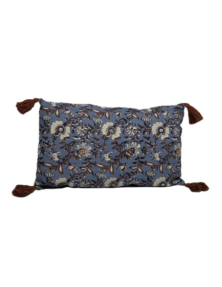 Cojín 50x30cm print celeste