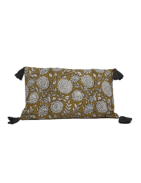 Cojín 50x30cm print amarillo