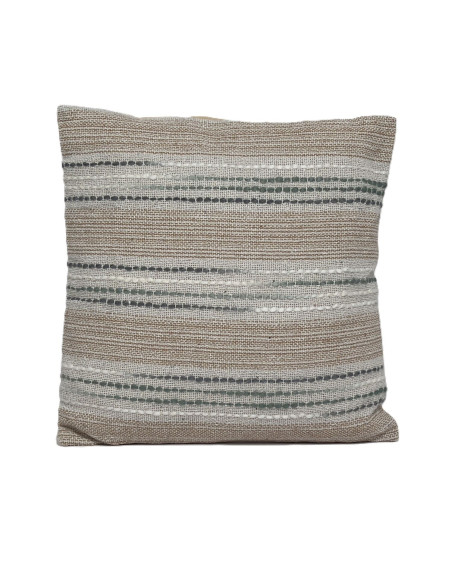 Cojín 45x45cm tejido rayas beige