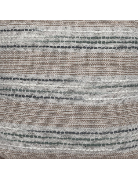 Cojín 45x45cm tejido rayas beige