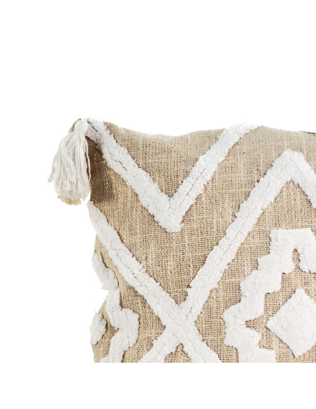 Cojín 45x45cm rombos crudo