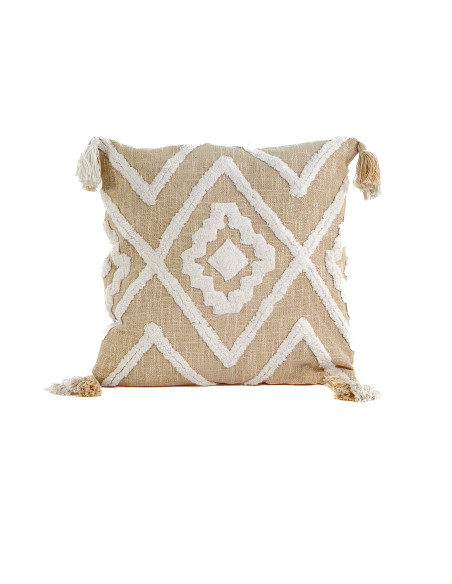Cojín 45x45cm rombos crudo