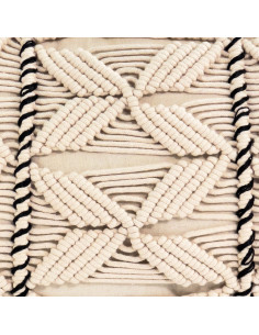 Cojín 30x50cm macrame crudo 2