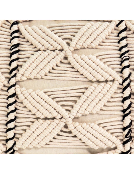 Cojín 30x50cm macrame crudo