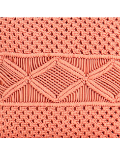 Cojín 45x45cm macrame rosado 2