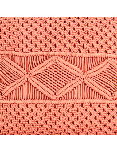 Cojín Macramé Rosado 45x45 cm - Decoración Bohemia para el Hogar