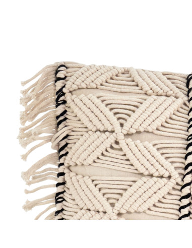 Cojín Macramé Crudo 30x50 cm - Decoración Artesanal