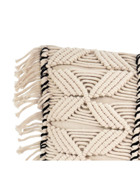 Cojín 30x50cm macrame crudo