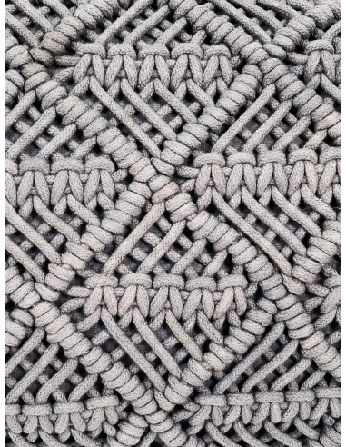 Cojín Macramé Gris 30x50 cm - Decoración Bohemia y Sofisticada