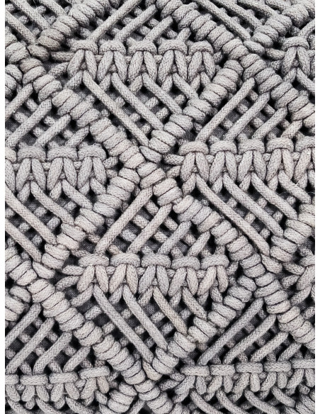 Cojín 30x50cm macrame gris