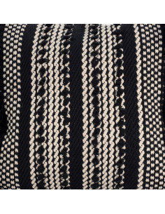 Cojín 45x45cm boho flecos grafito 2