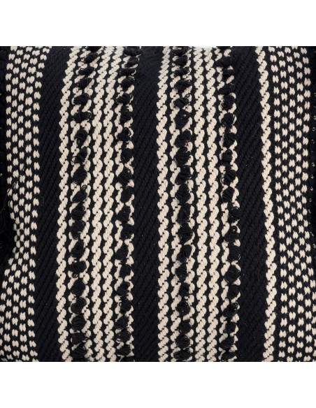 Cojín 45x45cm boho flecos grafito