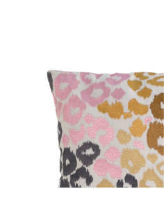 Cojín 30x50cm print bordado dorado rosado 2