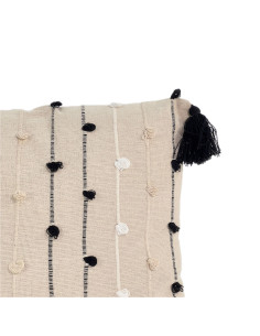 Cojín 30x50cm líneas negras crudo 2