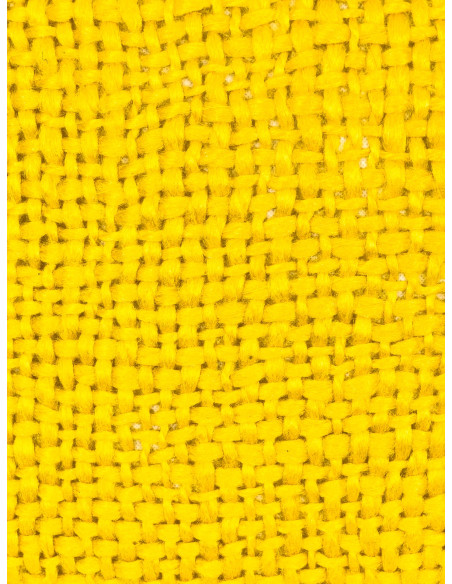 Cojín 40x40cm amarillo con borlas
