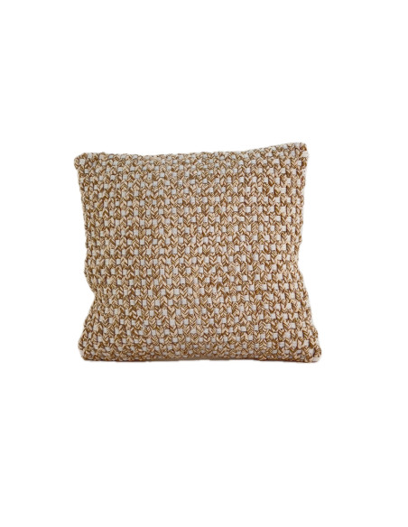 Cojín 45x45cm pet tejido beige