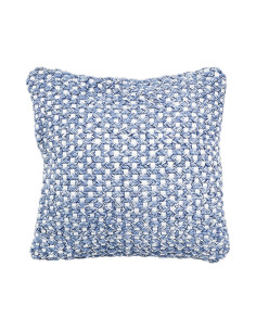 Cojín 45x45cm pet tejido azul