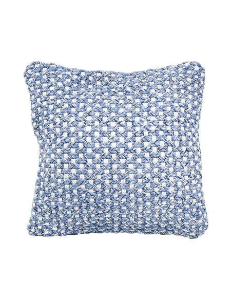 Cojín 45x45cm pet tejido azul