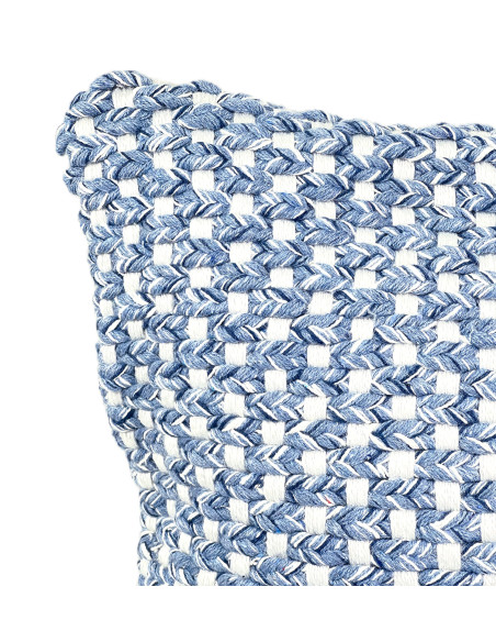 Cojín 45x45cm pet tejido azul