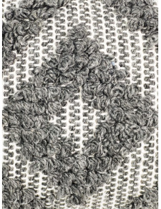 Cojín 30x50cm rombo tejido gris 2