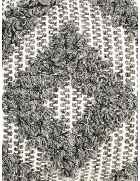 Cojín 30x50cm rombo tejido gris