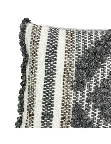 Cojín Rombo Tejido Gris 50x30 cm - Decoración Moderna