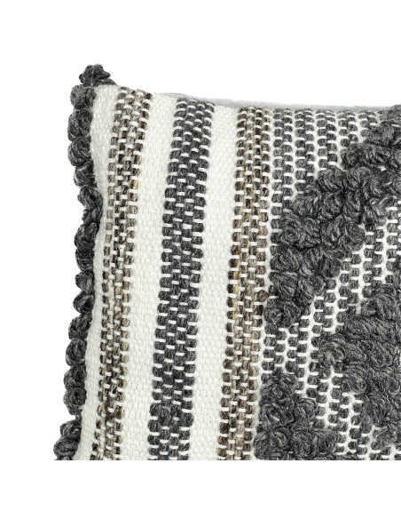 Cojín 30x50cm rombo tejido gris