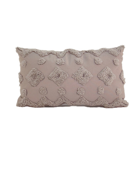 Cojín 30x50cm algodón textura gris