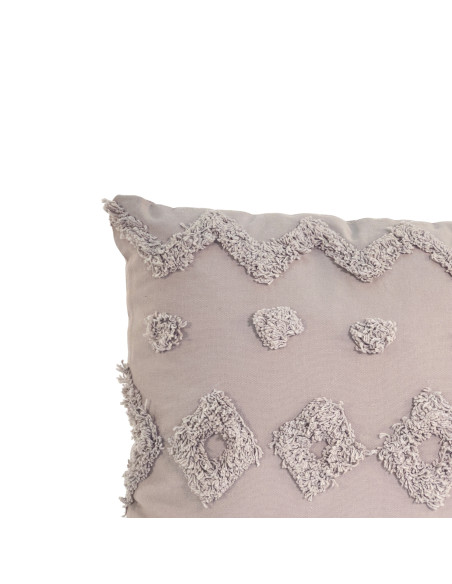 Cojín 45x45cm algodón textura gris