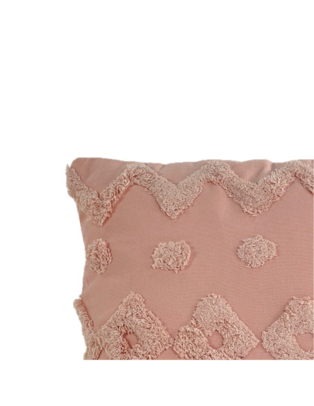 Cojín 30x50cm algodón textura rosa