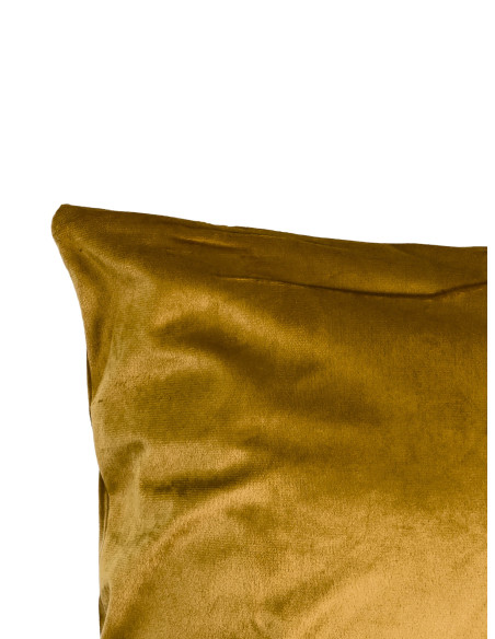 Cojín 45x45cm velvet mostaza oscuro